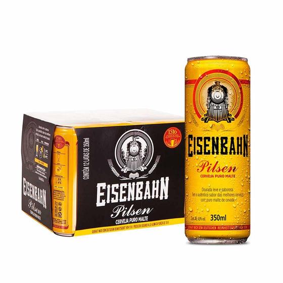 Imagem de Combo 12 Latas Eisenbahn Lata De Cerveja Puro Malte 350Ml