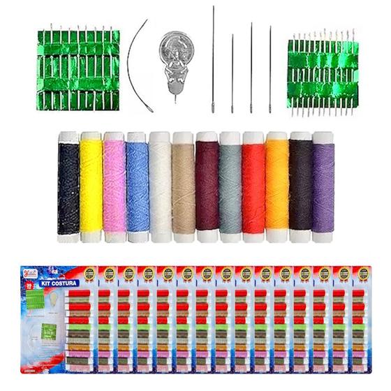Combo 15 Kits Costura com 39 peças Agulhas e Linhas Atacado - Yara Eletrônicos Imagem de Combo 15 Kits Costura com 39 peças Agulhas e Linhas Atacado