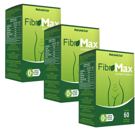 Imagem de Combo 180 Caps Fibromax Regulador Intestinal Natural Psyllium  Natunéctar