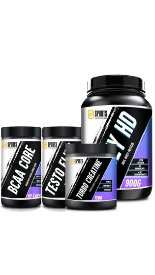 Imagem de Combo 1x Whey HD 900g + 1x Bcaa Core 60 Caps + 1x Creatina 150g + 1x TestoCore 60 Caps - Sports Supplements