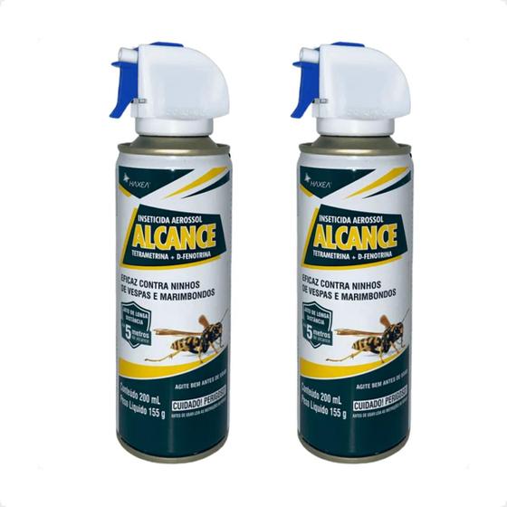 Imagem de Combo 2 Alcance Inseticida Aerosol Haxea - 200ml