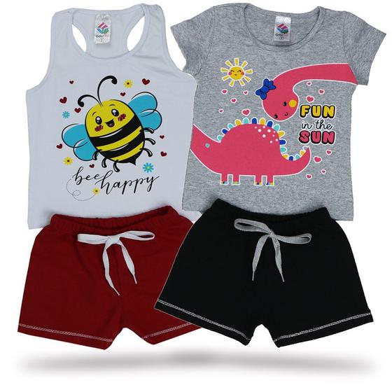 Imagem de Combo 2 Conjunto Roupa Infantil Atacado Menina Primavera/ Verão