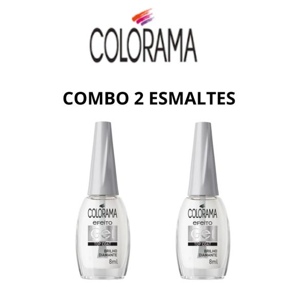 Imagem de Combo 2 esmaltes colorama top coat gel