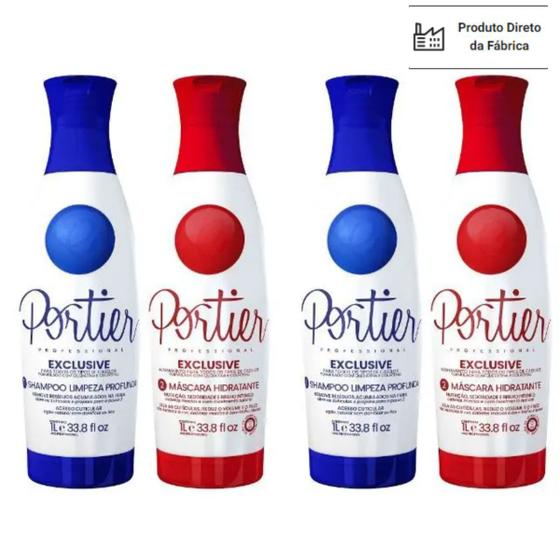 Imagem de Combo 2 Kits Portier Progressiva Exclusive (4X1000ML)