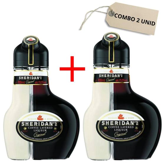 Combo 2 Licor Sheridan's Coffe Layered 700ml Café Creme Original ...
