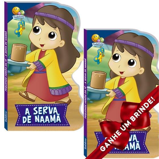 Imagem de Combo 2 Livros Pequenos Heróis da Fé: A Serva de Naamã  SBN Crianças Infantil Evangélico Filhos Meninos Bebê Cristão Família Gospel Igreja Ministério