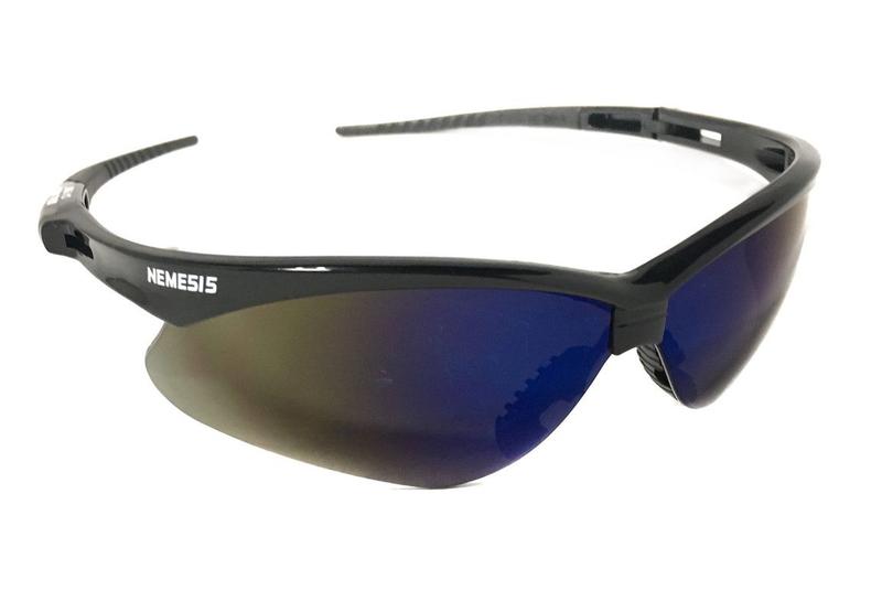 Imagem de Combo 2 óculos proteção nemesis preto azul espelhado esportivo balistico paintball   resistente a impacto ciclismo c