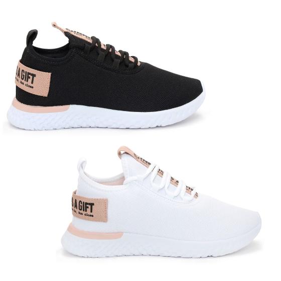 Imagem de Combo 2 Pares Tênis para Academia Feminino BF Shoes