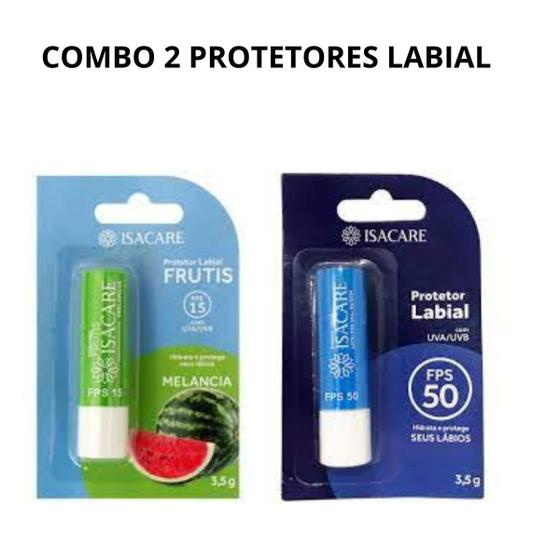 Imagem de Combo 2 protetores labial  isacare melancia e tradicional