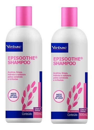 Imagem de Combo 2 Shampoo Virbac Episoothe para Peles Sensíveis e Irritadas - 500 mL