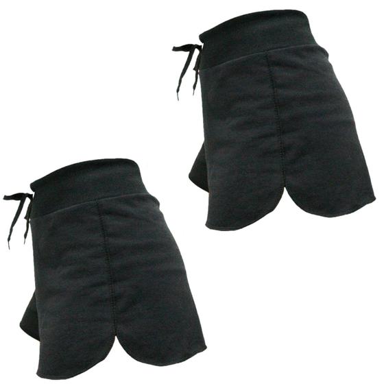 Imagem de Combo 2 Shorts Femininos Plus Size Shortinhos Lisos Grandes Casual