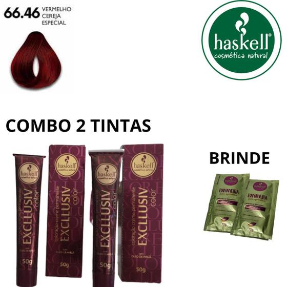 Imagem de Combo 2 tintas haskell 66.46 verm especial cereja