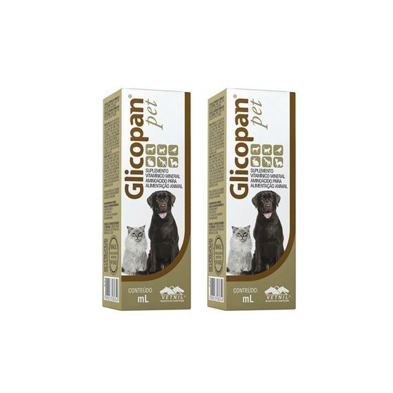 Imagem de Combo 2 Unidades Glicopan Pet 125 ml Suplemento Cães e Gatos - Vetnil