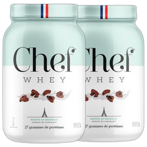 Imagem de Combo 2 Whey Sem Lactose Muita Proteina Cookies 907g - Chef