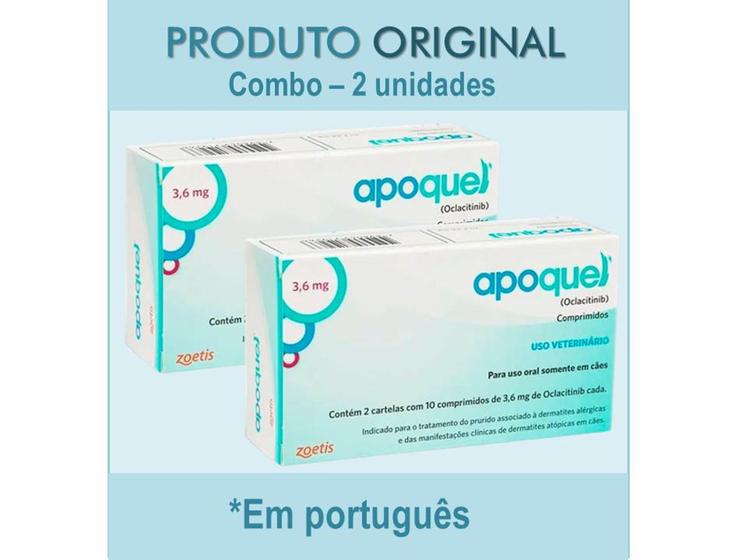 Imagem de Combo 2x Apoquel Dermatológico Zoetis 3,6mg