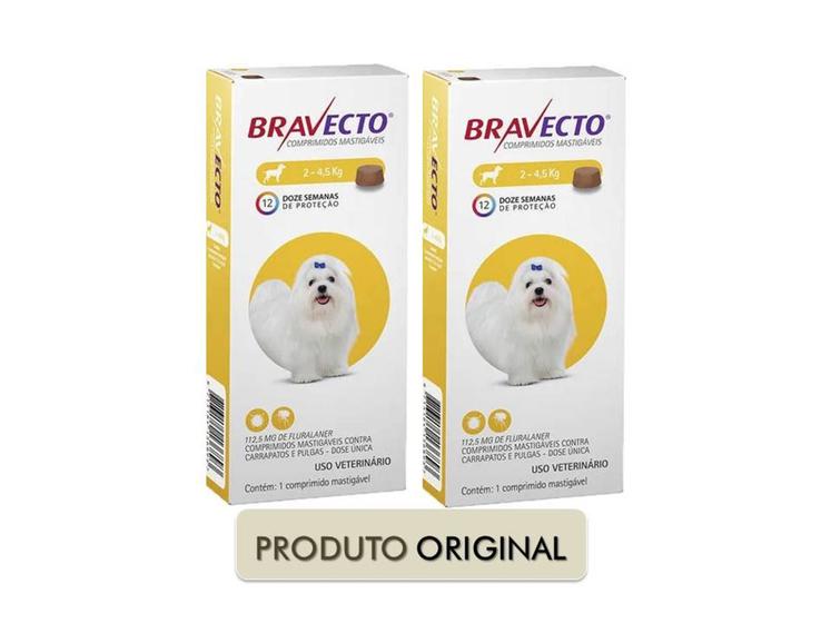 Imagem de Combo 2x Comprimido Bravecto Para Cães de 2 a 4,5kg