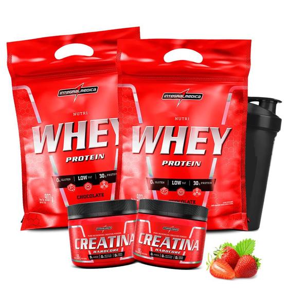 Imagem de Combo 2x Nutri Whey Protein 2x Creatina + Coqueteleria