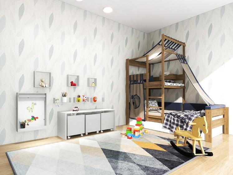 Imagem de Combo 3 Baú Com Mesa Para Quarto Infantil, Crianças