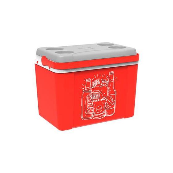 Imagem de Combo 3 Caixas Térmicas 12l , 22l , 34 litros - Vermelho Beer