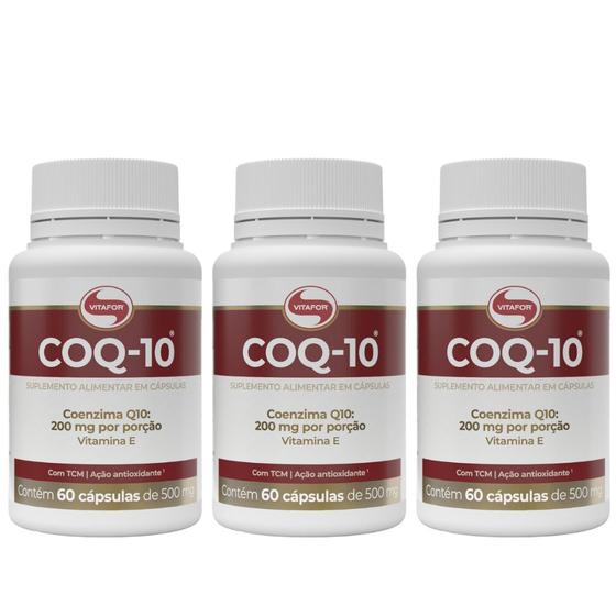 Imagem de Combo 3 Coenzima Q10 200mg 60 caps. Vitafor