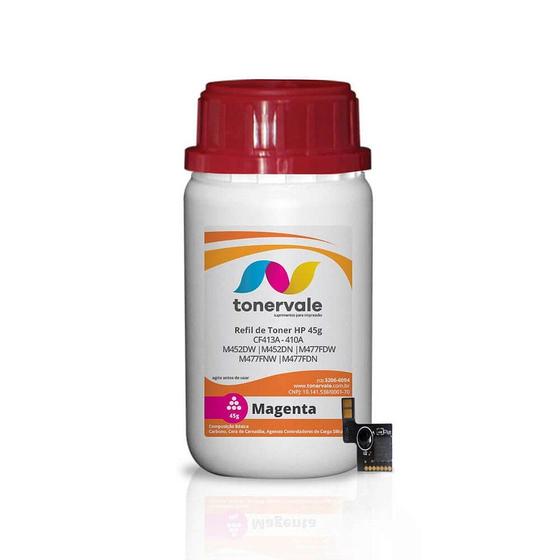 Imagem de Combo 3 Refil de Toner + 3 Chip TankFull Para HP 410A CF413A Magenta - M452DW M452DN M477FDW M477FNW M477FDN de 45