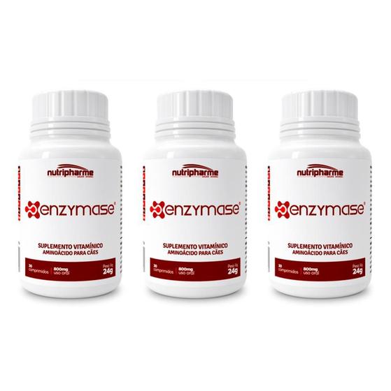 Imagem de Combo 3 unidades Enzymase Suplemento 30 Comprimidos - Nutripharme