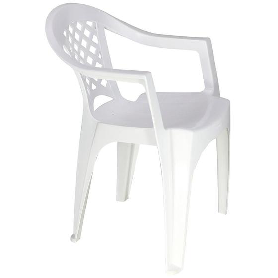 Imagem de Combo 4 Cadeiras Plastico Tramontina Branca Bar Lanchonete 