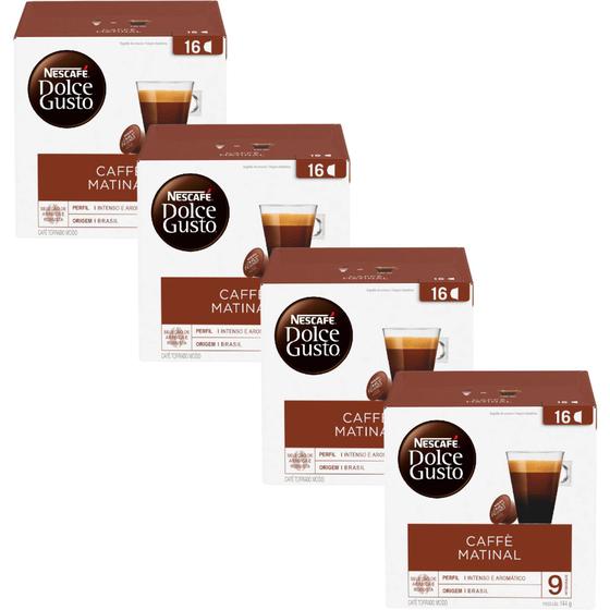 Combo 4 Caixa Nescafé Dolce Gusto - Caffè Matinal Menor preço em Combo 4 Caixa Nescafé Dolce Gusto - Caffè Matinal