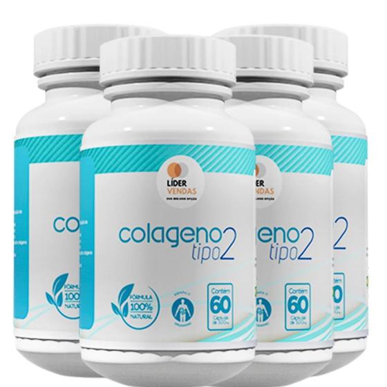 Combo 4 Colágeno Tipo 2 Natural 60 Cáps 500Mg Articulações Menor preço em Combo 4 Colágeno Tipo 2 Natural 60 Cáps 500Mg Articulações