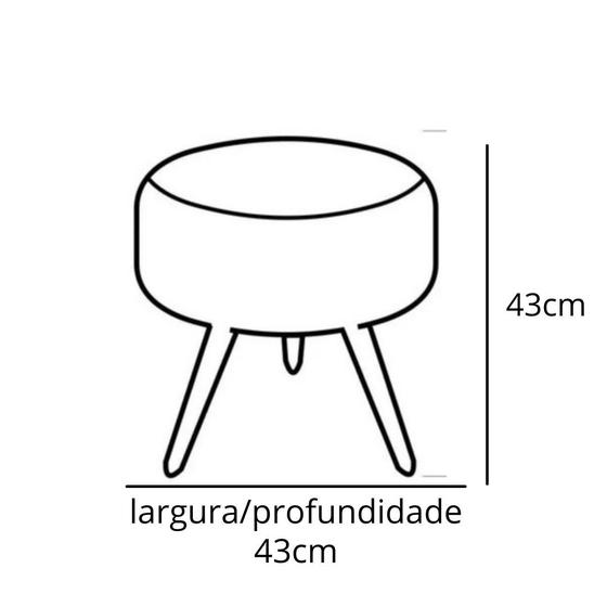 Imagem de Combo 4 Puffs decorativos redondo pé palito-Triangulo roxo