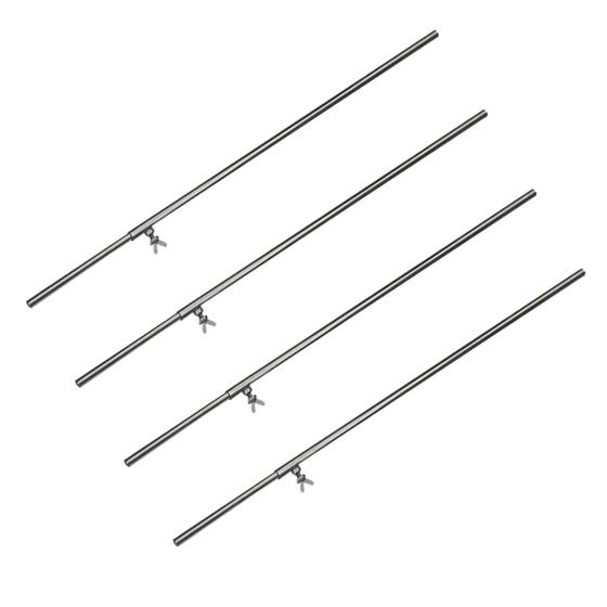 Imagem de Combo 4 Suportes Extensor Inox Churrasco Grelha Espetinhos
