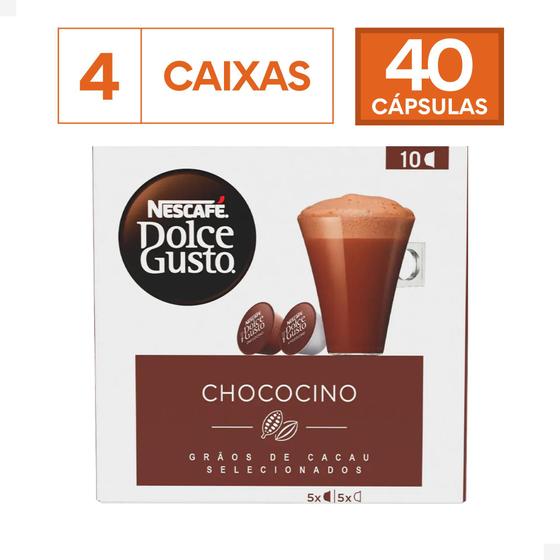Combo 40 Cápsulas Chococcino Dolce Gusto Menor preço em Combo 40 Cápsulas Chococcino Dolce Gusto