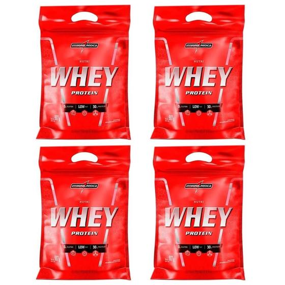 Imagem de Combo 4x Nutri Whey Isolado Concentrado 907 Refil - Integralmedica