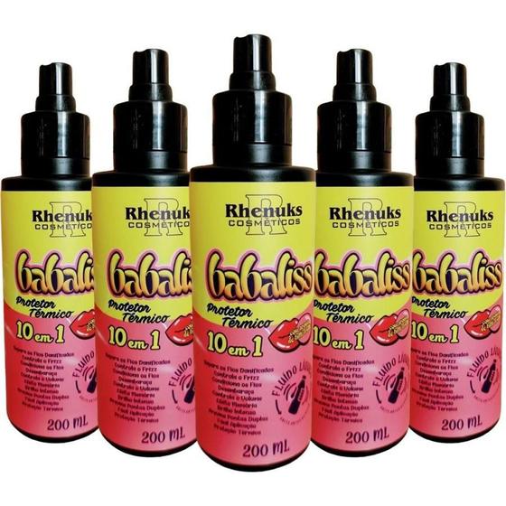 Imagem de Combo 5 Protetor Termico 10 Em 1 Tutti Frutti Babaliss 200Ml