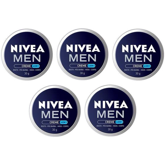 combo 5x nivea men creme 4 em 1 excelente para rosto pós barba mãos corpo 30g Menor preço em combo 5x nivea men creme 4 em 1 excelente para rosto pós barba mãos corpo 30g