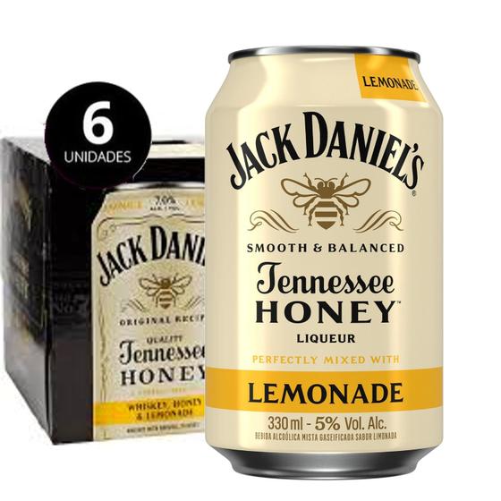 Imagem de Combo 6 latas Jack Daniel's Honey e Lemonade 330ml