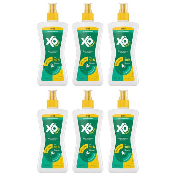 Imagem de combo 6 xô inseto repelente de insetos repele o mosquito da dengue pernilongo borrachudo spray 200ml