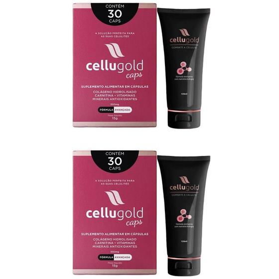 Imagem de Combo Anticelulite Com 2 Cellugold Creme E Caps 6 Ativos