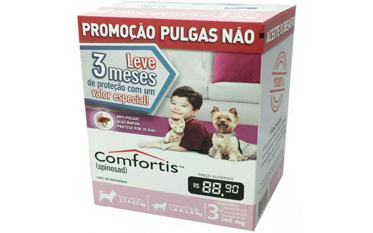 Imagem de Combo Antipulgas Comfortis Elanco Para Cães De 2,3 A 4,5kg - 3 Unidades