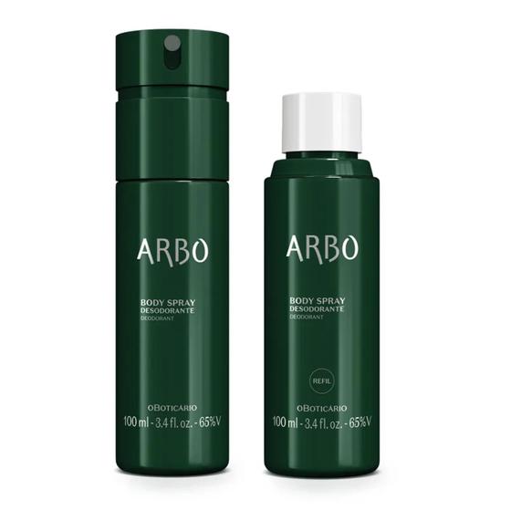 Imagem de Combo Arbo: Body Spray Desodorante 100ml + Refil 100ml