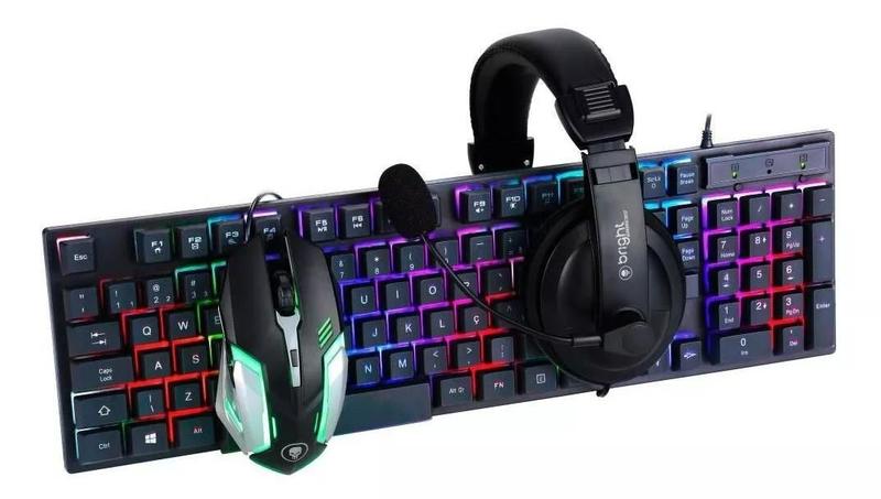 Imagem de Combo Bright Gamer Kit 3x1 Teclado/Mouse/Headset