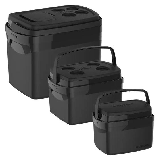 Combo Caixa Térmica 32 L 12 L 5 L Soprano Cores Menor preço em Combo Caixa Térmica 32 L 12 L 5 L Soprano Cores