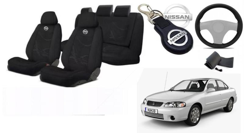 Imagem de Combo Capas Aconchego Premium Sentra 86-00 + Volante + Chaveiro