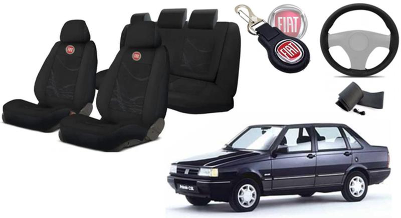 Imagem de Combo Capas Banco Premium 1985-2000 + Volante + Chaveiro