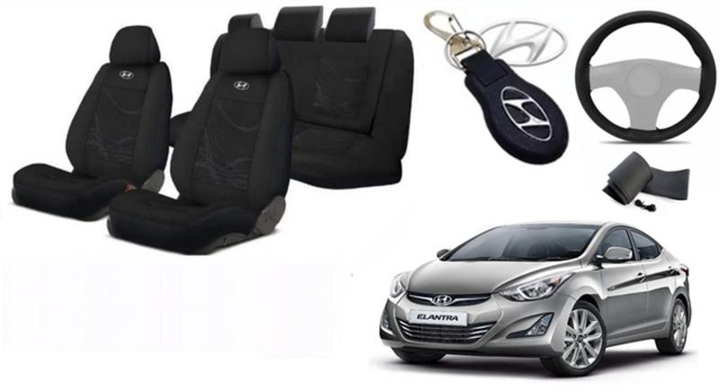 Imagem de Combo Capas Conforto Personalizado Elantra 14-18 +(Capa Volante) + Chaveiro