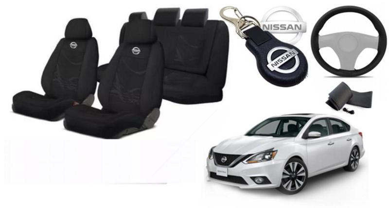 Imagem de Combo Capas Conforto Personalizado Sentra 20-24 + Volante + Chaveiro