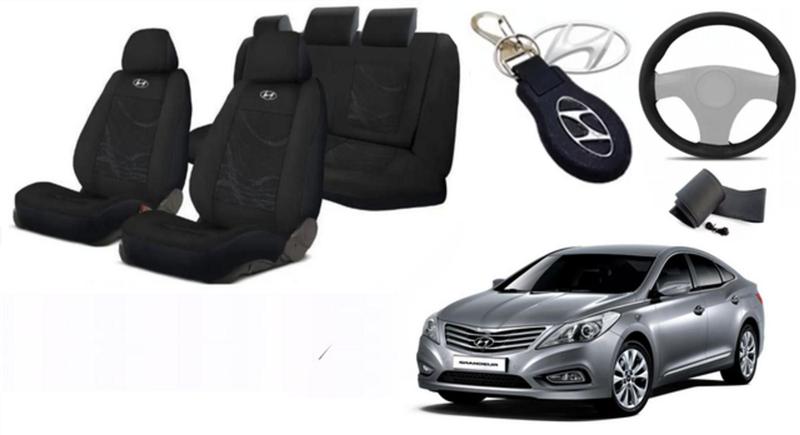 Imagem de Combo Capas Personalizado Exclusivo Azera 12-18 + Volante + Chaveiro