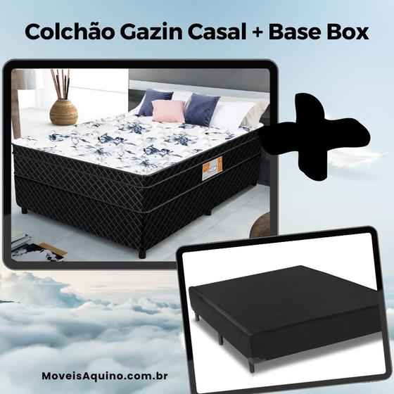 Imagem de Combo Colchão Gazin Supreme Composto Casal + Base Box Casal 138x188x40 - Oferta - Pronta Entrega