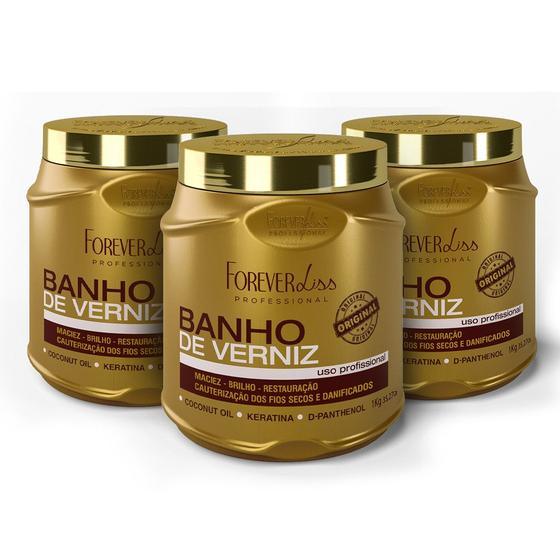 Imagem de Combo com 3 Máscaras Banho de Verniz Forever Liss