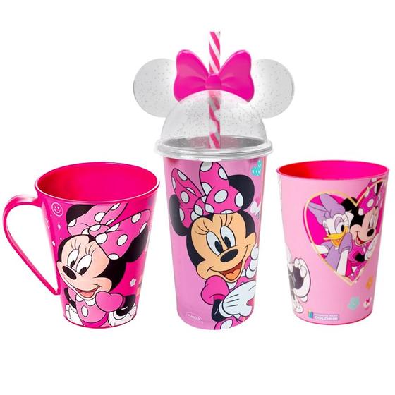 Imagem de Combo Com Copo Com Canudo E Orelhas Da Minnie + caneca E Copo